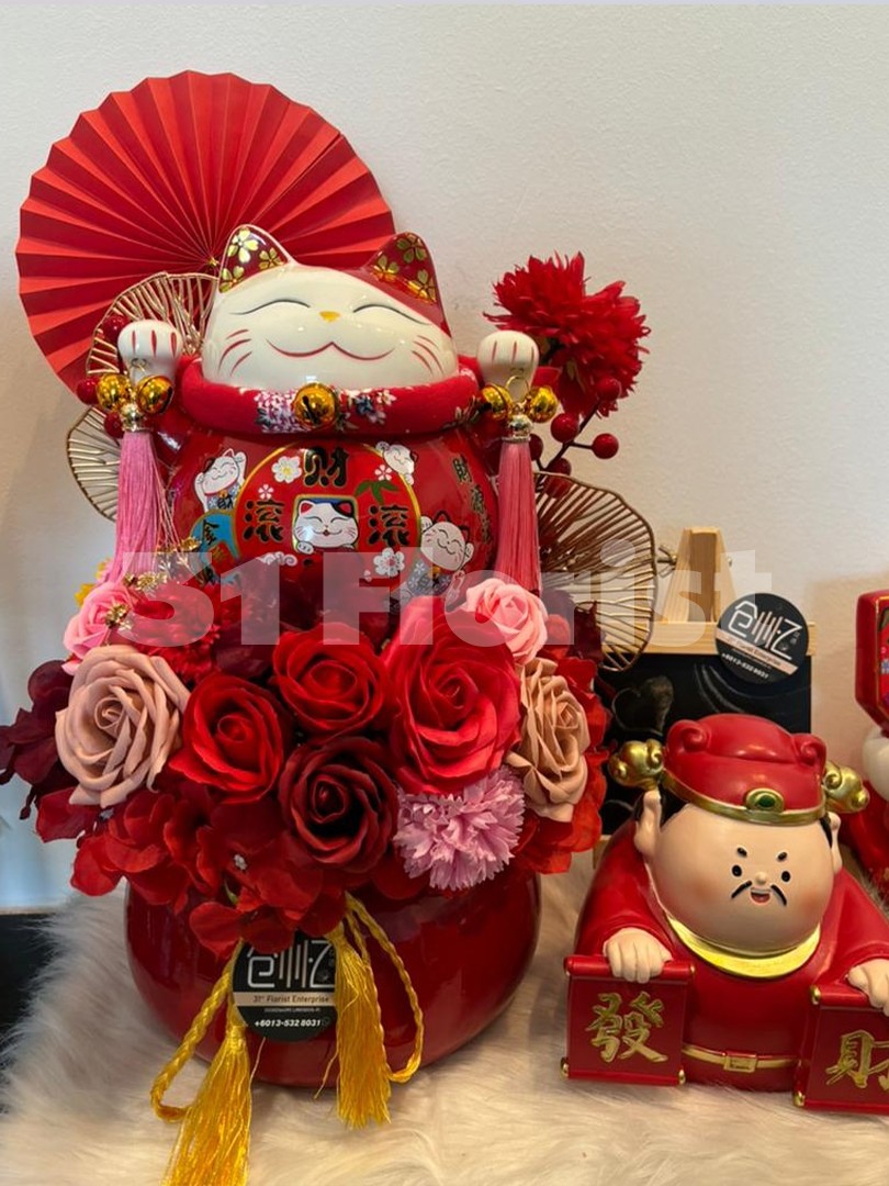 招财猫福袋抱抱桶